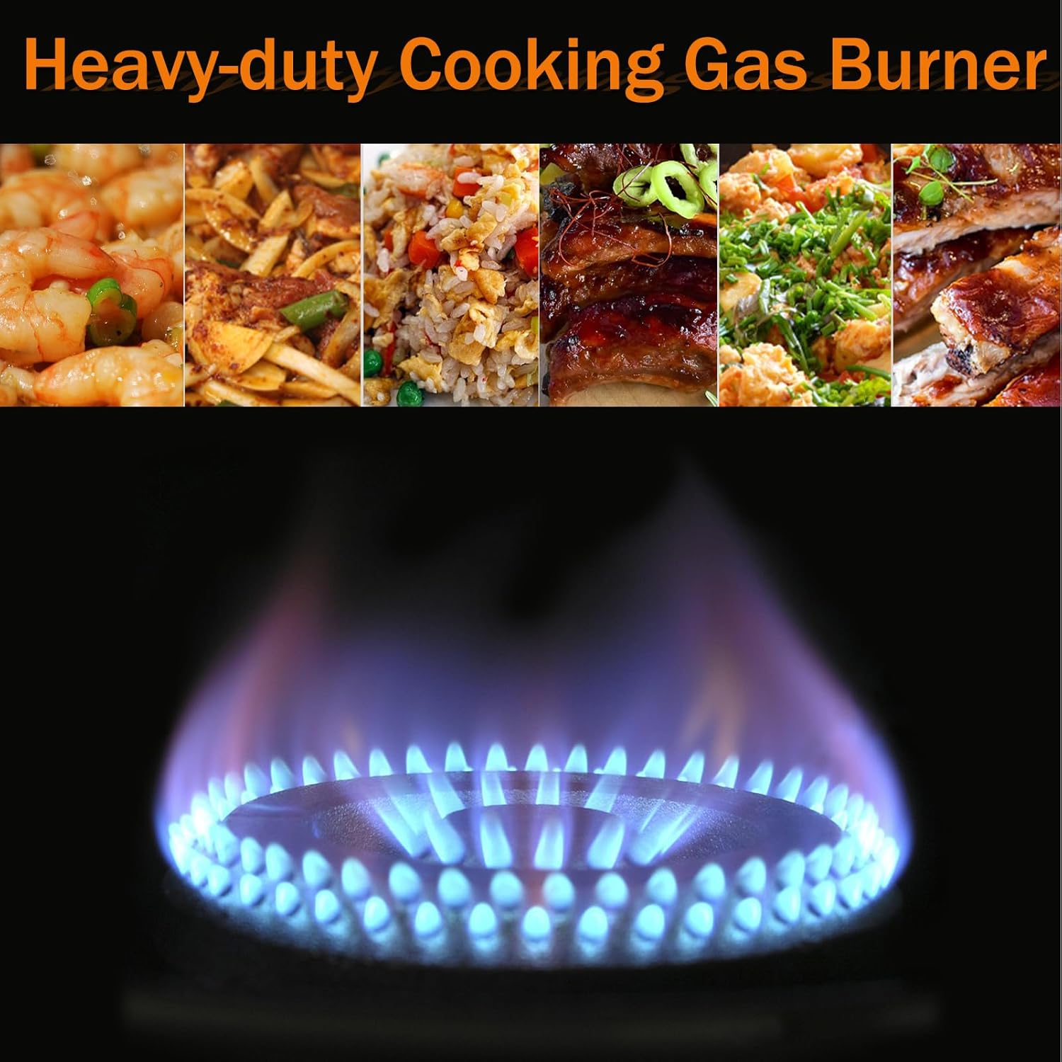 Commercial Stove Chinese Gas Wok Range Burner 85300 BTU Heavy-duty Stainless Steel Cooker Liquefied & Natural Gas Compatible Double Stove with Water Basin for Chinese Cooking 110V