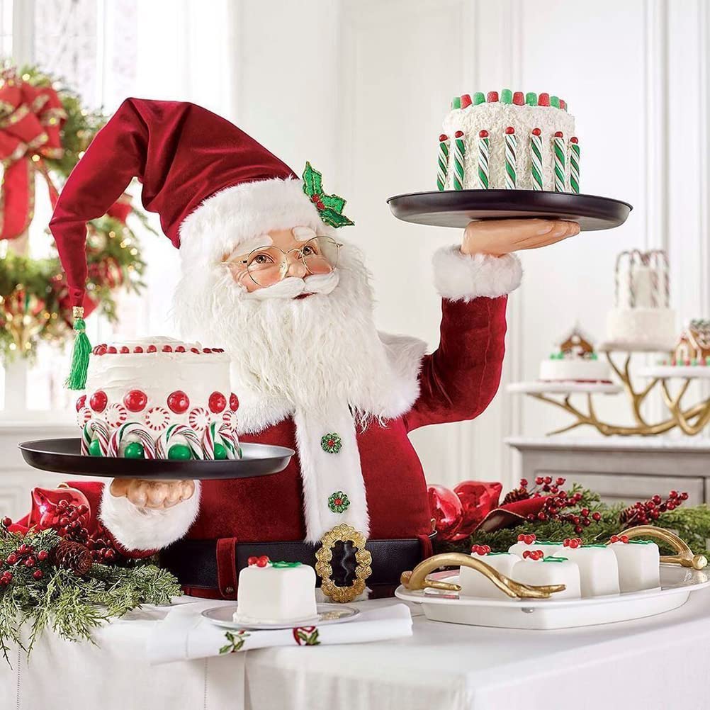 Dolcetti di Natale Con Pupazzo di Neve in Resina, Vassoio Porta Frutta, Piatti, Cibo e Snack per Feste in Casa, Vassoio per Babbo Natale