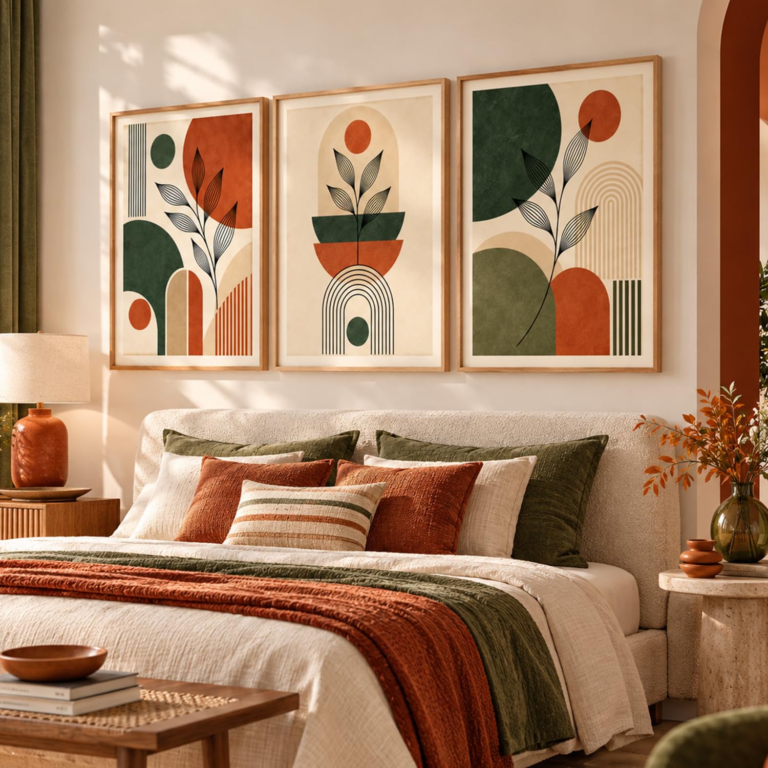 BOHO Wall Art Set - 3 Minimalist Frames -11 BOHO Wall Art Set - 3 Minimalist Frames -11