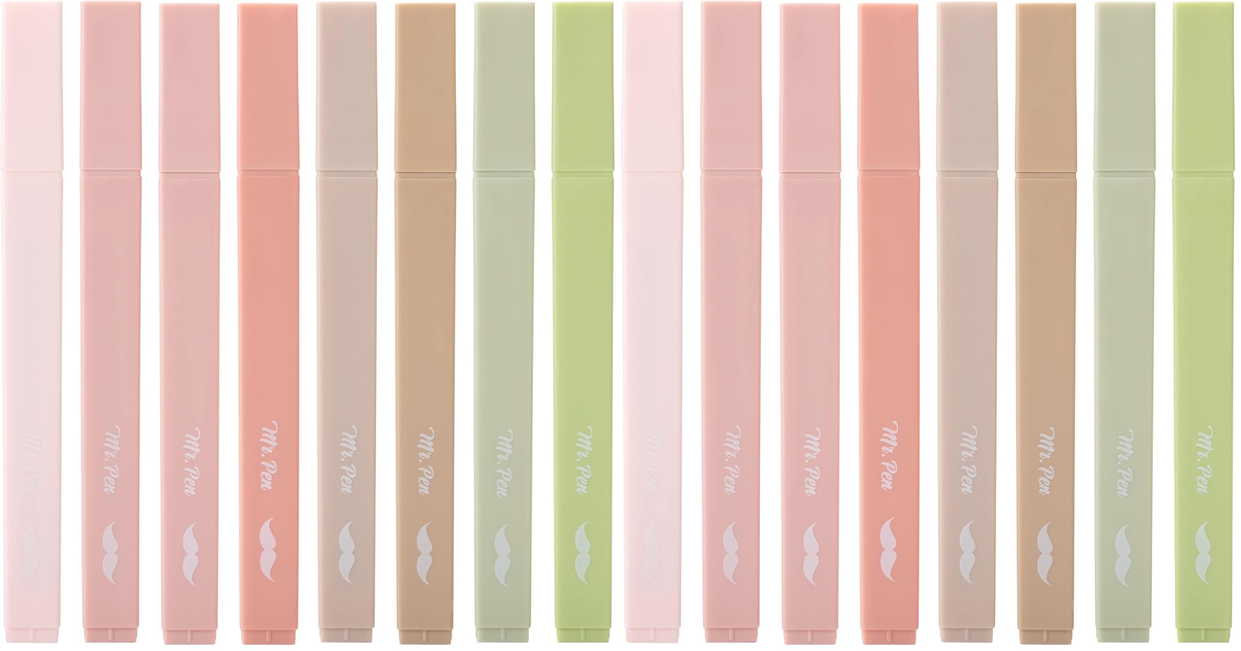 Mr. Pen- Aesthetic Highlighters, 8 pcs, Chisel Tip, Boho Colors, No Bleed Bible Highlighter Pastel, Assorted Colors, Cute (Pack of 2)