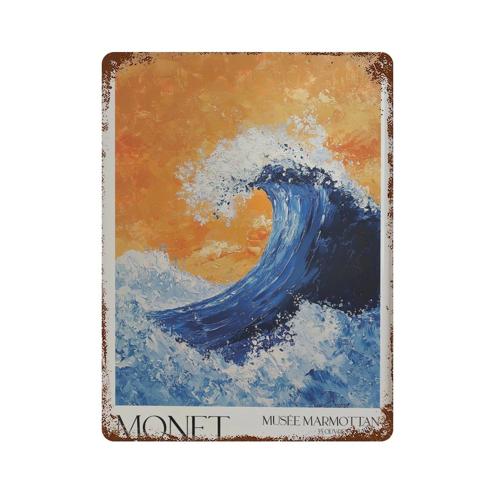 xiaoxiaoshen Monet Exhibition Claude Home Decor. Floral1 Wall Decor Art Metal Tin Poster Modern Home Decor Art Home Bar Shop Decorations Vintage Sign 40x30cm