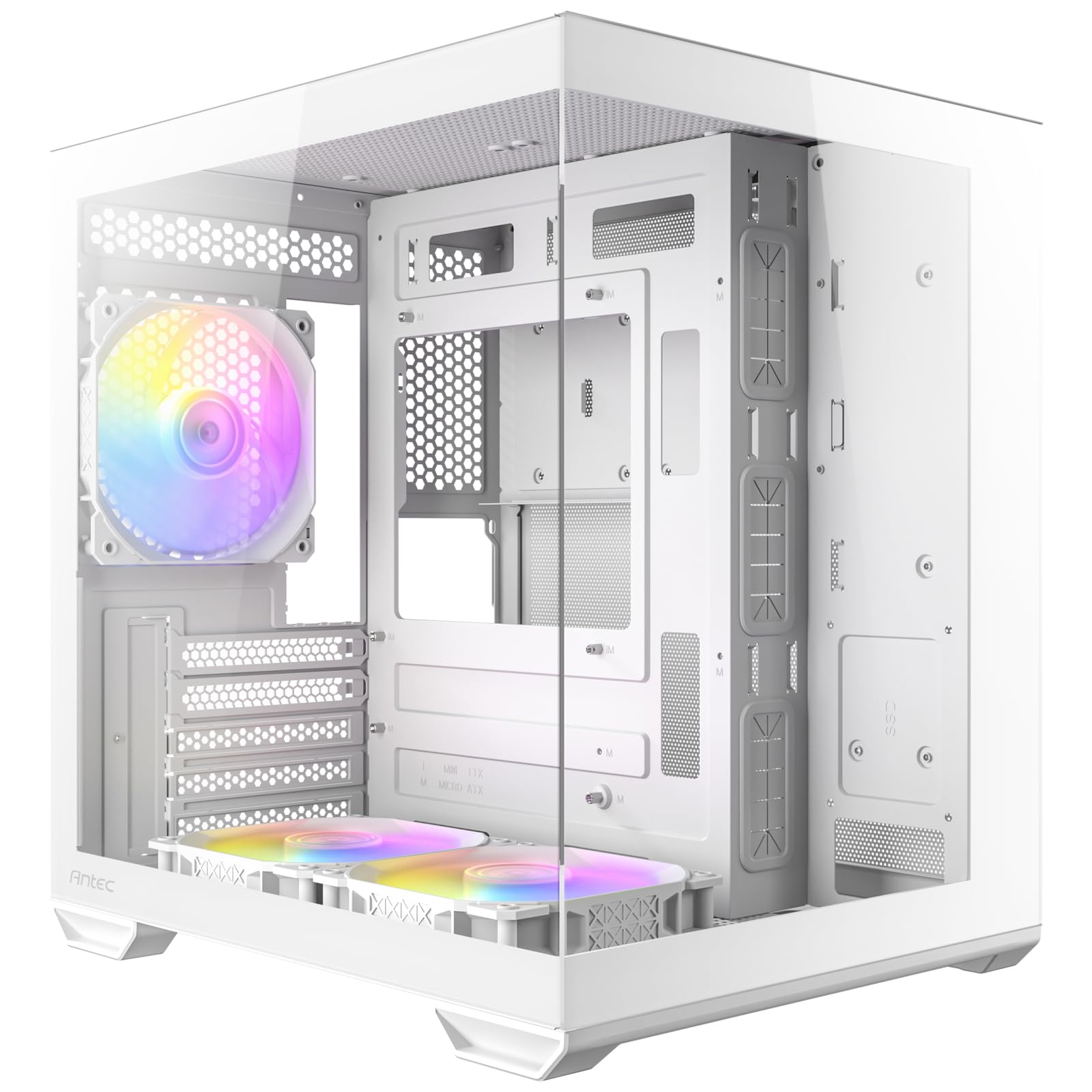 ANTEC CX60M ARGB - Custodia per PC Mini Tower Micro-ATX, colore: Bianco