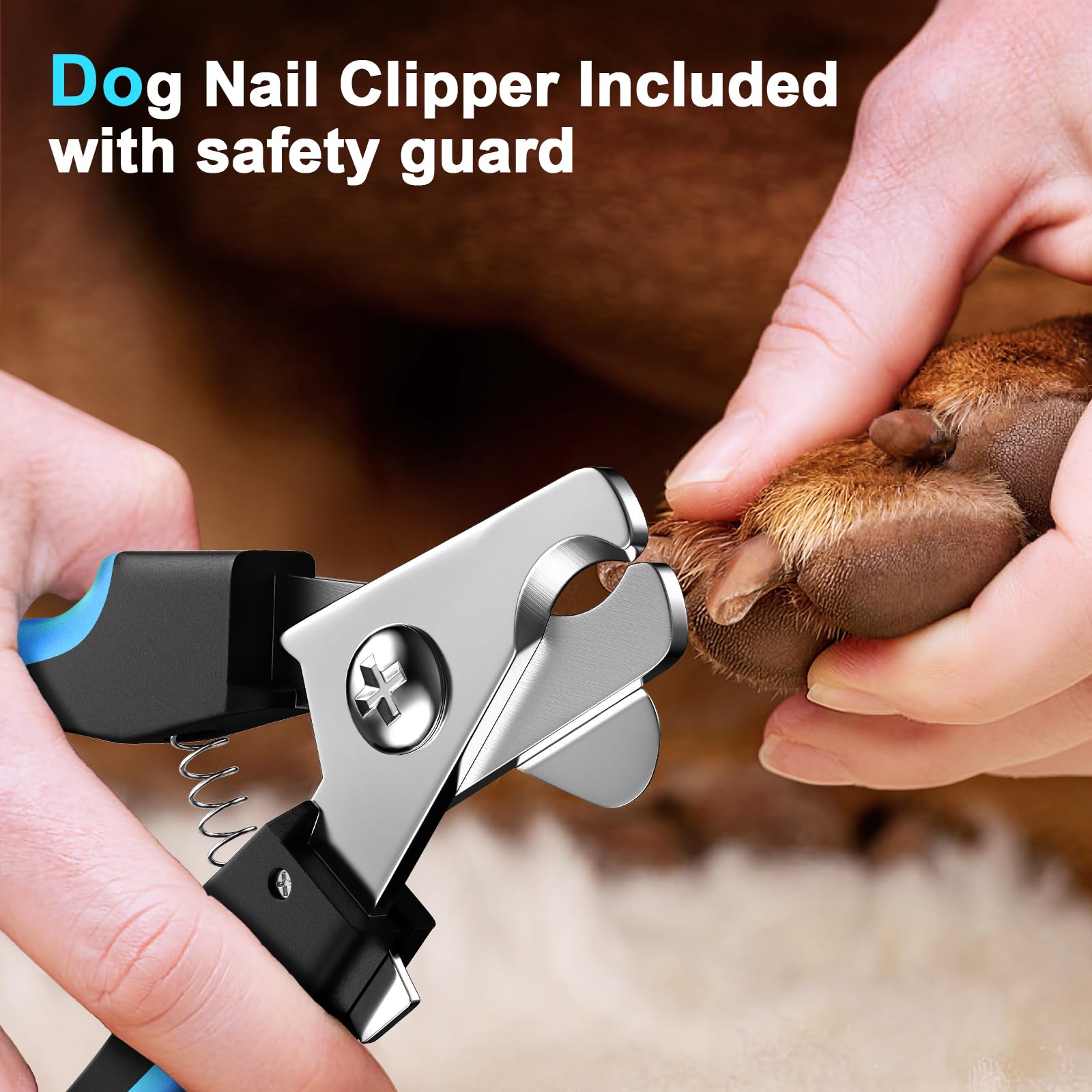Dog Nail Grinder, Dog Nail Trimmers, and Clippers Kit with 2 LED Lights. Super Quiet Electric Pet Nail Grinder, Rechargeable, for Small, Medium, and Large Dogs & Cats, 2 Diamond Grinding Wheels. - image 5