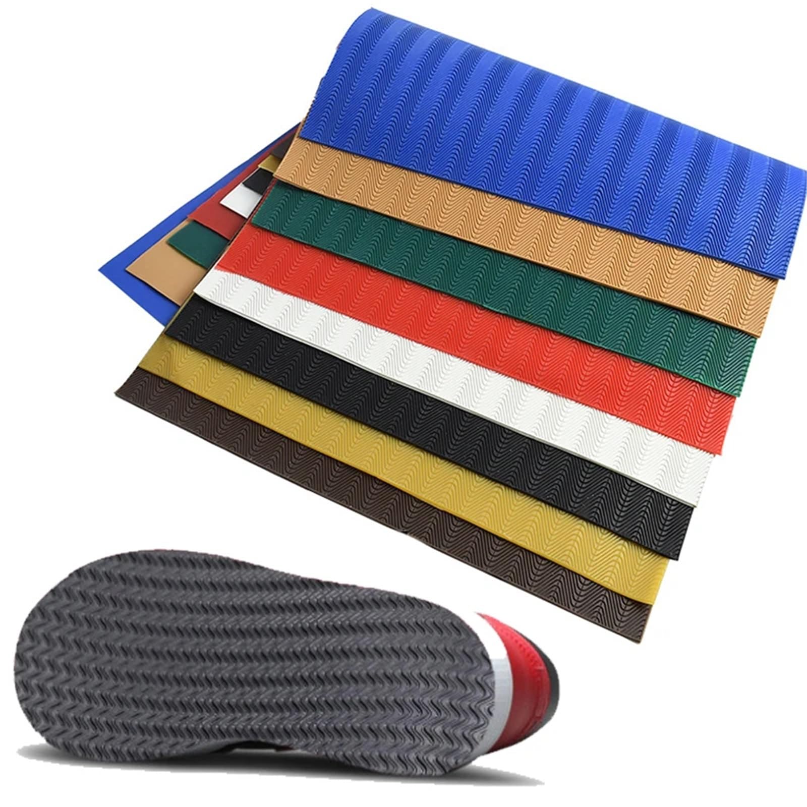 Parches de goma resistentes al desgaste for reparar suelas zapatos, zapatillas, cuero, almohadillas adhesivas antideslizantes, plantillas y láminas