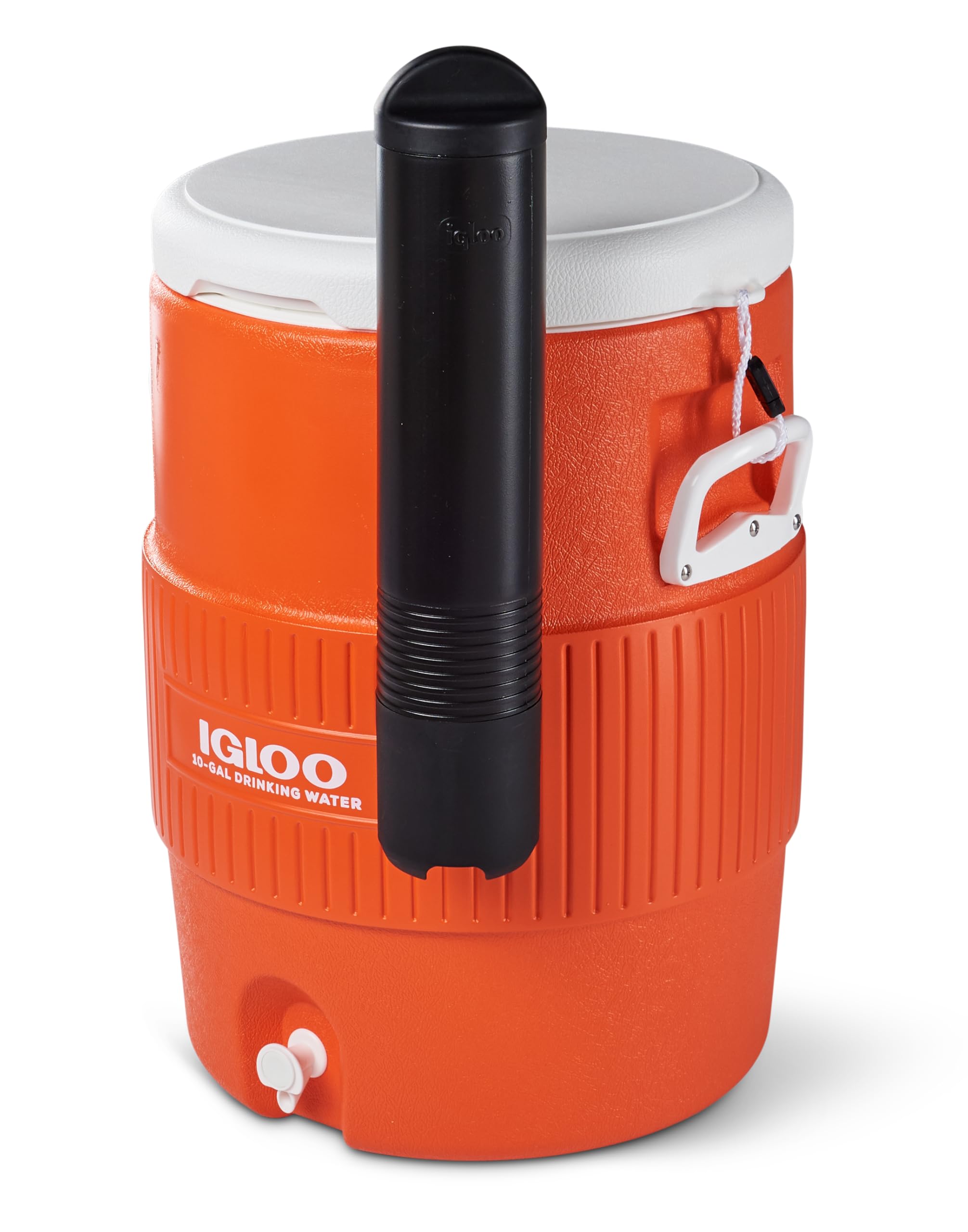 IGLOO Dispensador de Bebidas 10 Galones 37L – Contenedor Aislado con Grifo – Bidón de Agua Resistente para Obra, Deporte y Exterior con Asas
