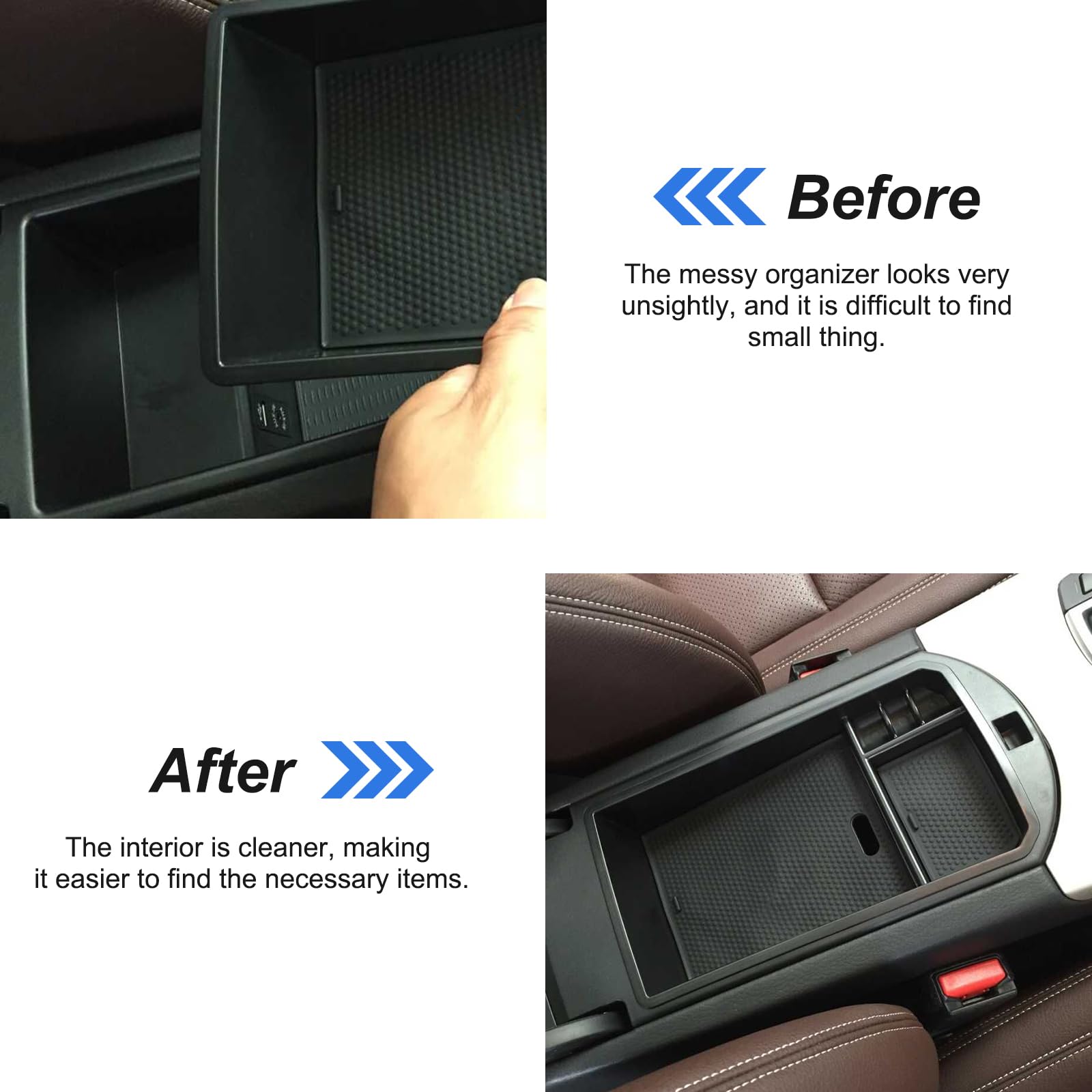 Caja de almacenamiento central Guantera Bandeja de apoyabrazos para X3 f25 2011-2016/X4 f26 2014 2015 2016 Accesorios de estilo de coche