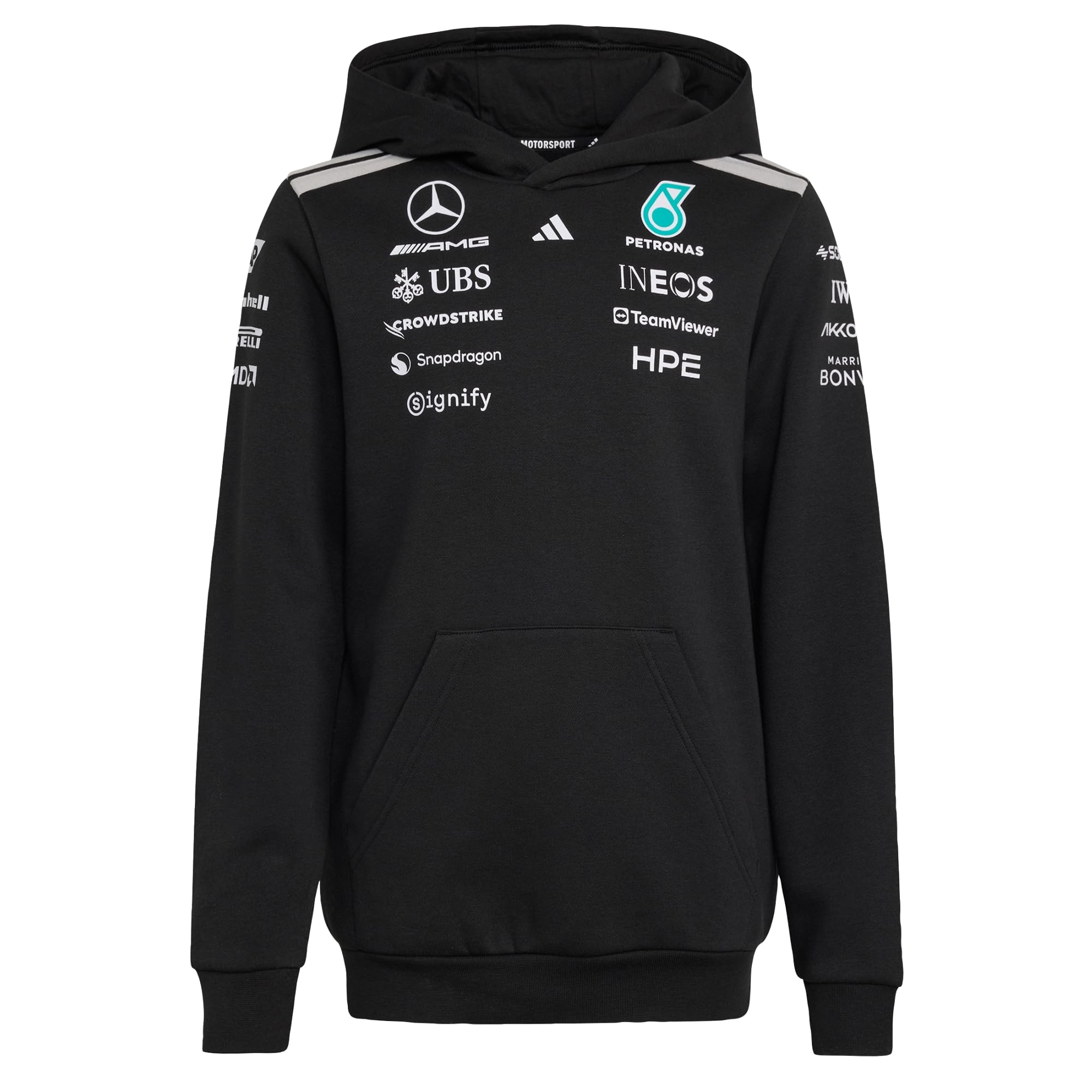 adidas Uniseks - dzieci Mercedes - Amg Petronas Formula 1 Team Driver Hood Sweatshirt, black, 13-14 Years