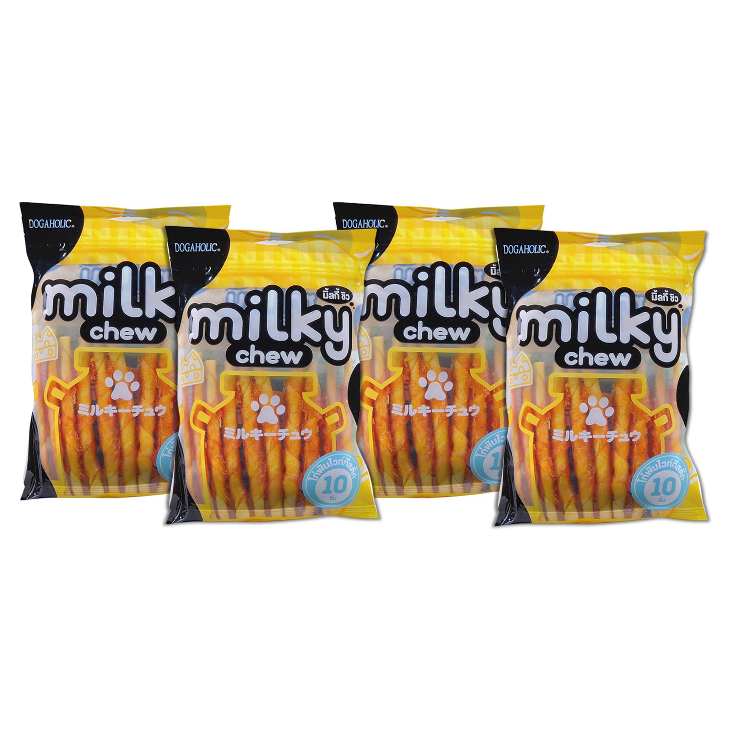 Milky Chew Stick Style Treats for Dogs of All Ages and Sizes, Premium Cheese & Chicken Flavored Dog Snacks, Nutritional Benefits, Strengthen Bones and Teeth - Pack of 4 (B09KPXG5D5) Amazon Price History, Amazon Price Tracker