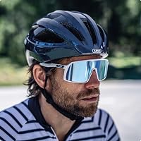 Cască de ciclism rutier ABUS Macator - mărimea M, albastru închis lucios - pentru începători, potrivită și pentru părul împletit, pentru bărbați și femei, mărimea M 6