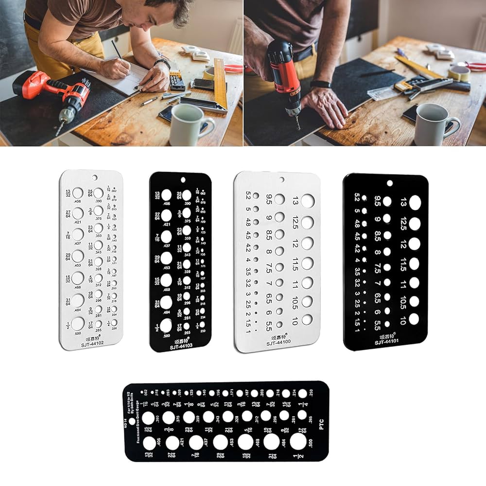 Amazon | ステンレス製ドリルビットゲージ 29穴 サイズ測定