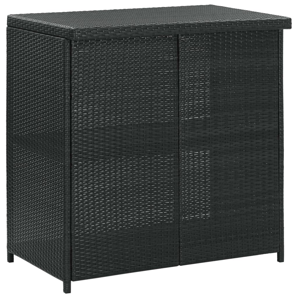 vidaXL Set Mesa y Sillas de Bar Jardín 3 Piezas Mueble Taburete Pub Bistró Mostrador Decoración Casa Jardín Restaurante Moderno Ratán Sintético Negro