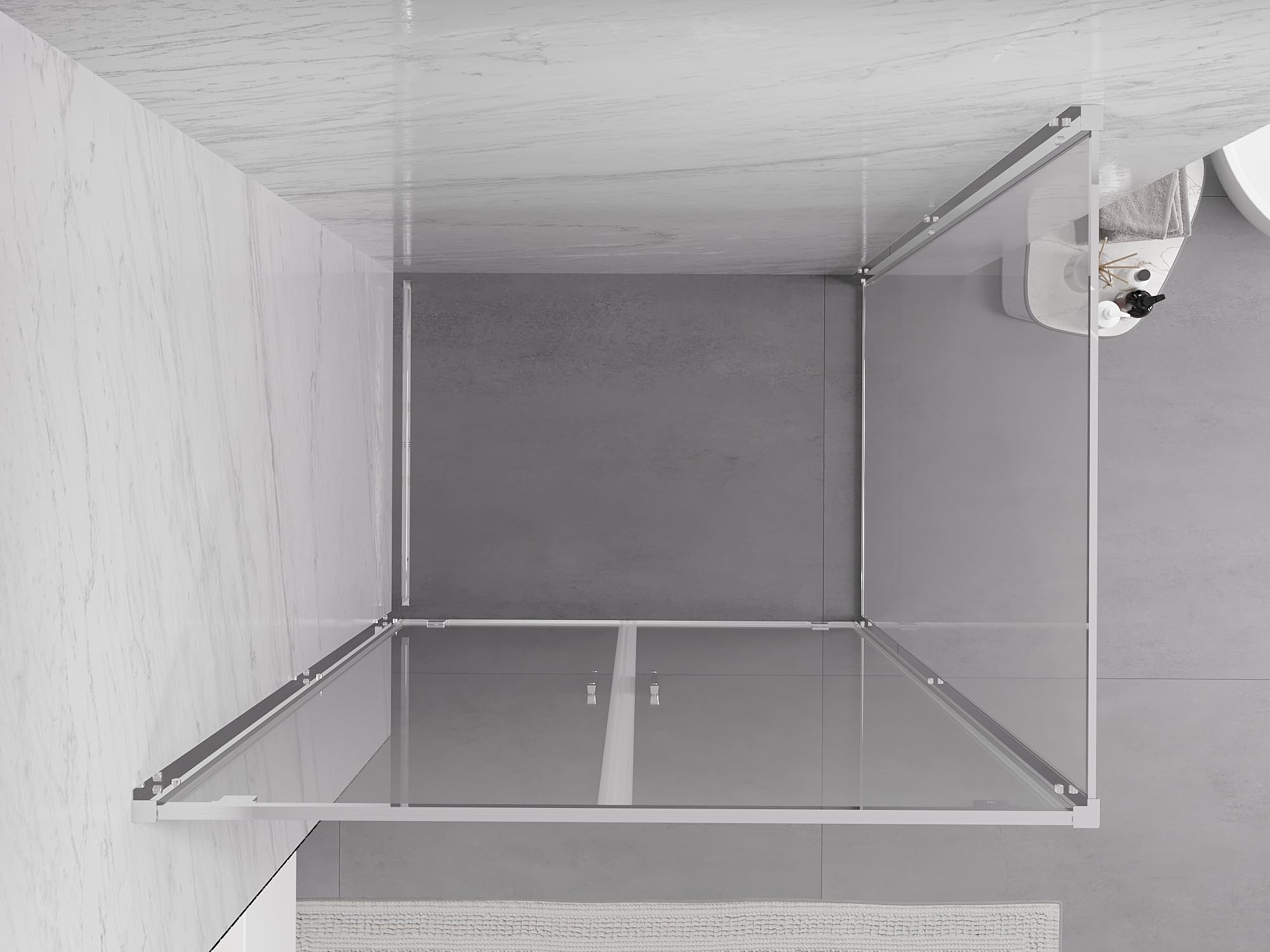 Mexen Exo Box Doccia Orientabile 120x90 Trasparente Cromo