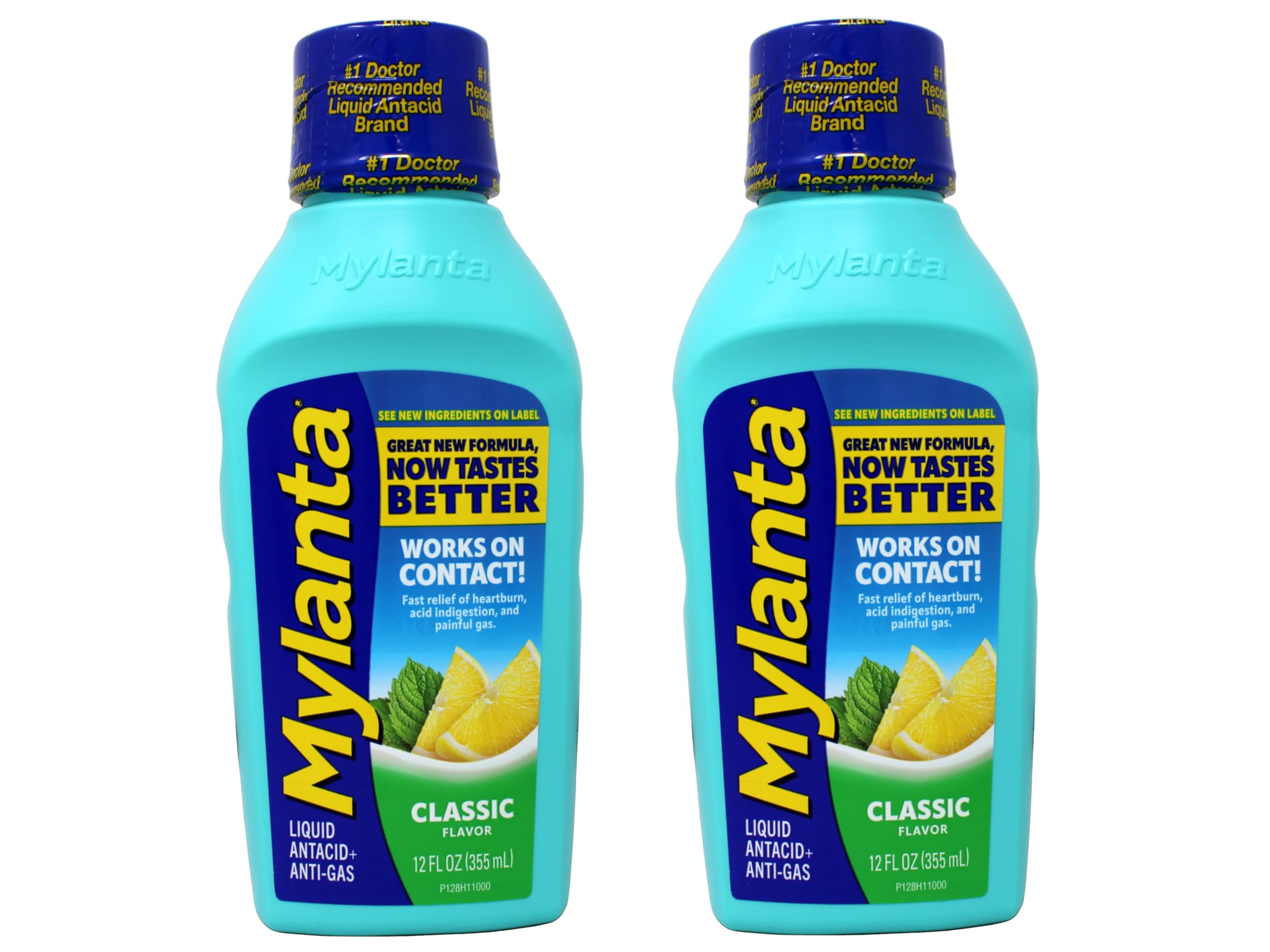 Mylanta Antacid and Gas Relief, Maximum Strength Formula, Classic Flavor, 12 Fluid Ounce (Pack of 2)