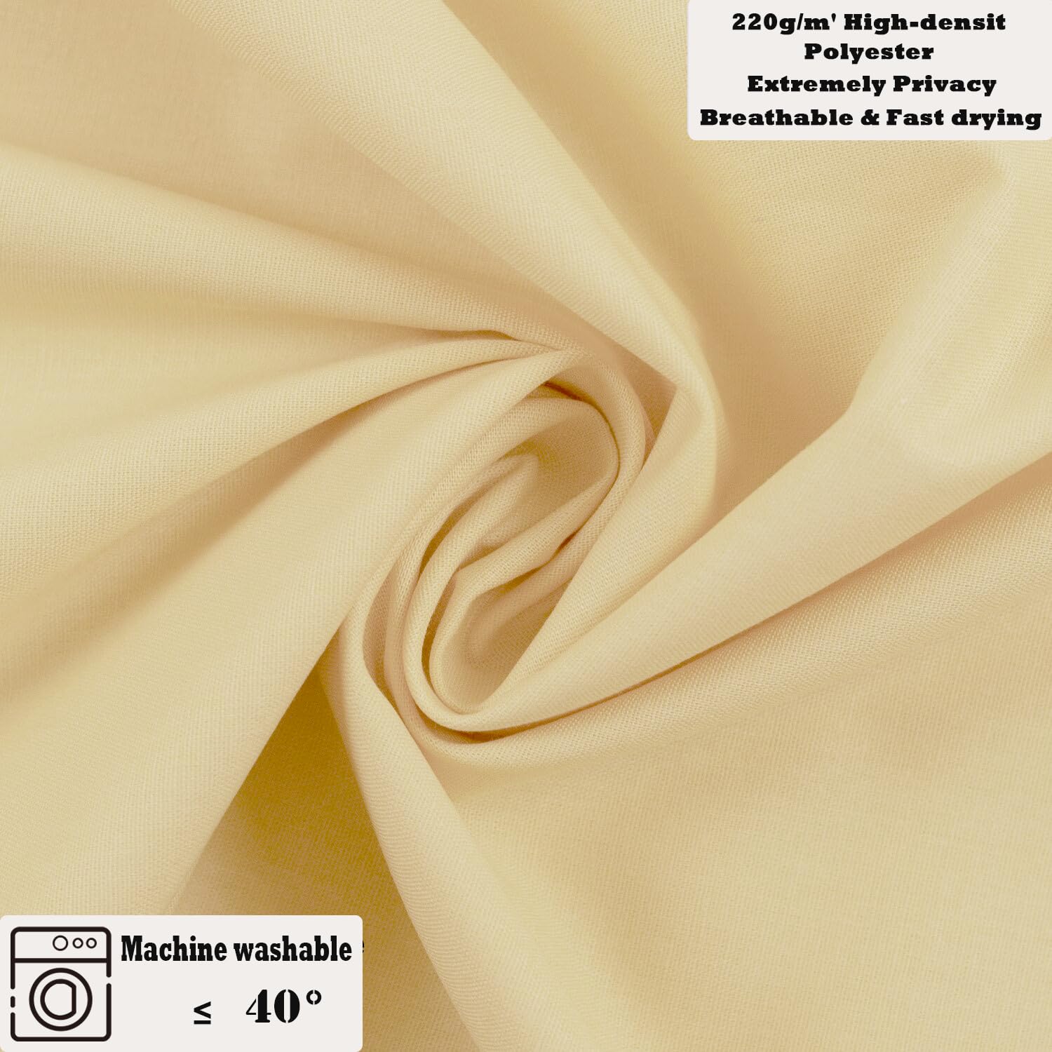 ROBAG Terrassen Sichtschutz 100x1400cm, Sichtschutz Balkonbespannung, 160 g/m², mit Ösen und Kordel für Gartenzaun Balkonzaun - Beige