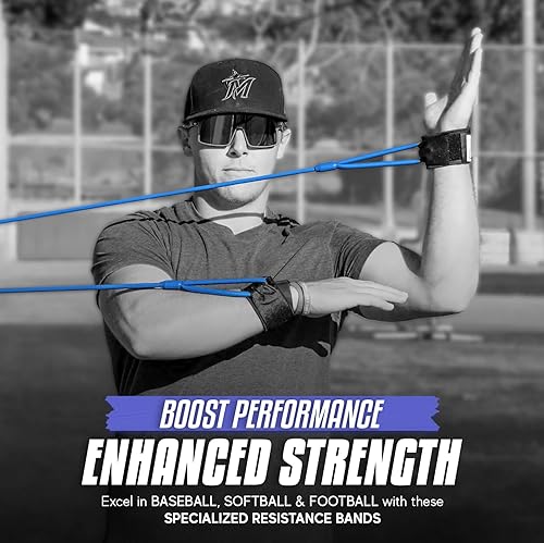 Miniatura 3 de Bandas BB Béisbol Deportes Ejercicio Softbol Entrenamiento Ayuda Pitching Brazo Fuerza Lanzamiento Calentamiento Bandas de Resistencia