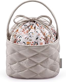 BAGSMART Bolsa de maquillaje con cordón, Came...