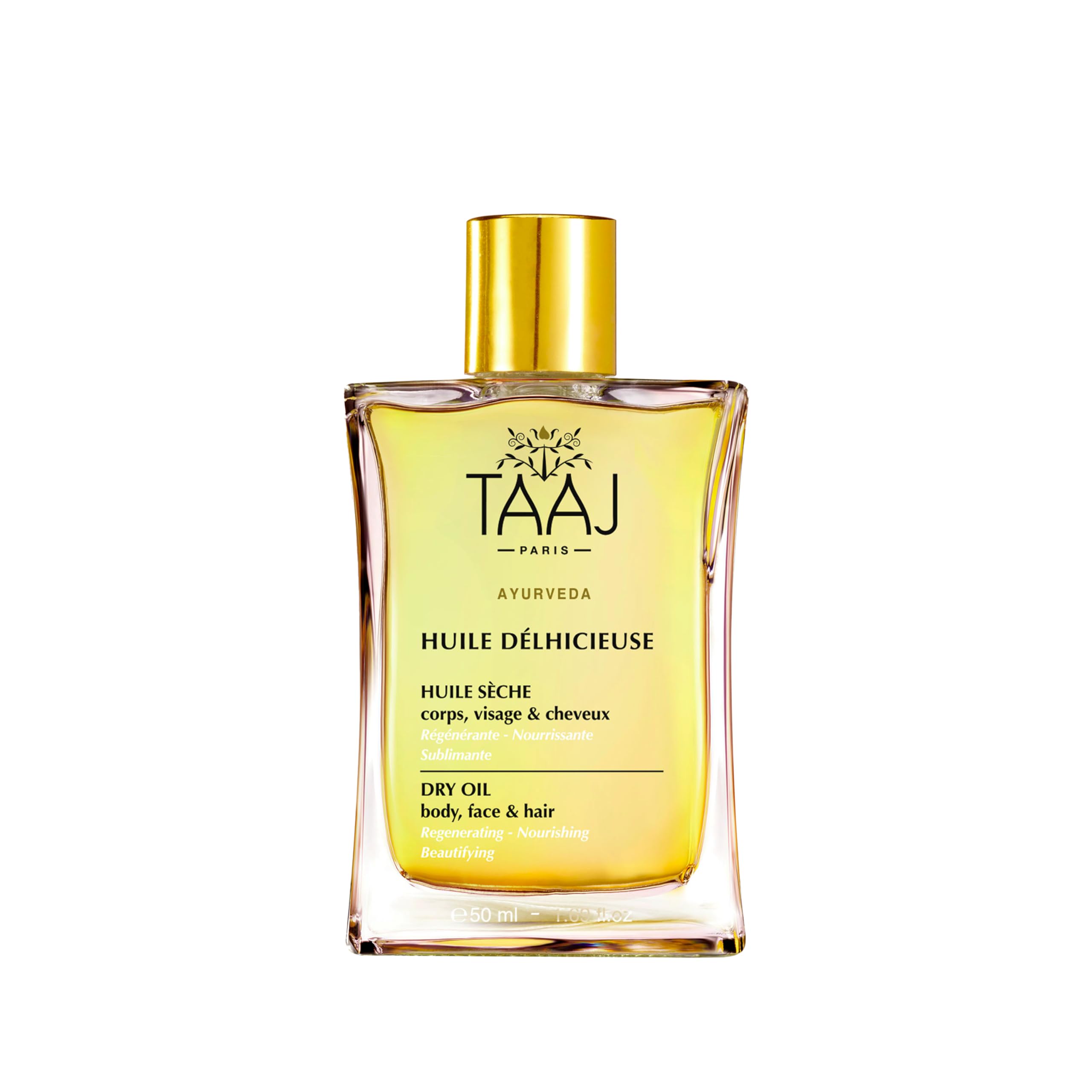TAAJ | Délhicieuse Dry Beauty Oil | Face, Body & Hair | Nourishes, Protects & Revitalizes | Silky Skin & Repaired Hair | Ayurvedic-Inspired Skincare | 96% Natural Ingredients | Vegan | 1.7 fl oz