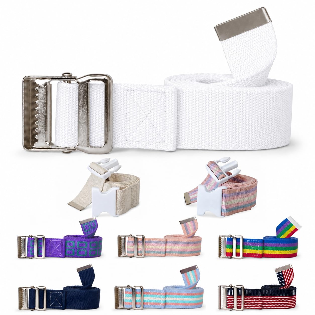 NYOrtho Plastic Buckle Gait Belt - Adjustable Machine Washable Strong and Durable Material Latex Free, Pastel, 54" — Amazon image 13