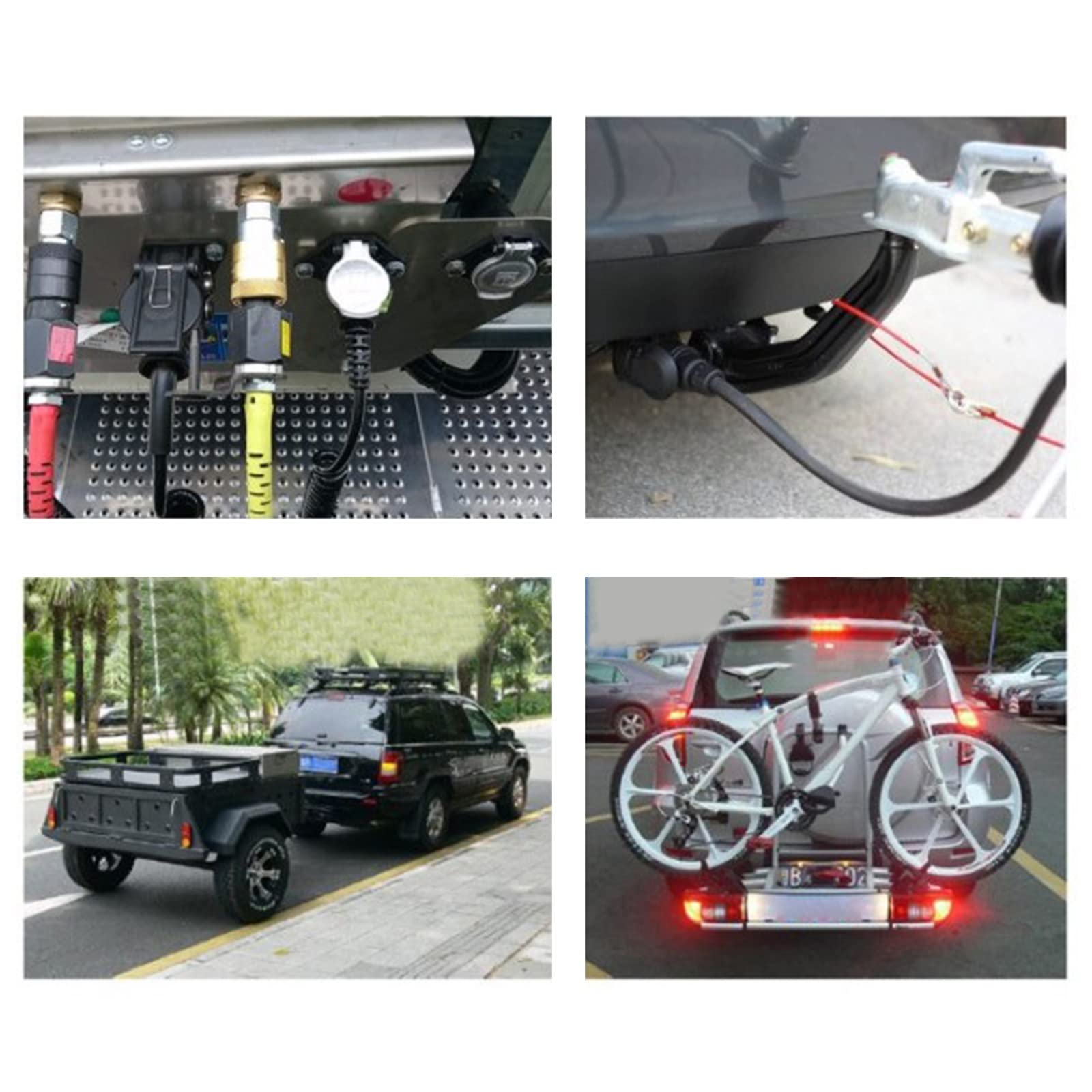 7Pin Truck Trailer Light Board Extension Cable Connector Adaptor Cable Socket Wire Part Cable Circuit Socket Plug Connector Circuit Socket Truck Trailer Light Board Extension Cable Male To Male