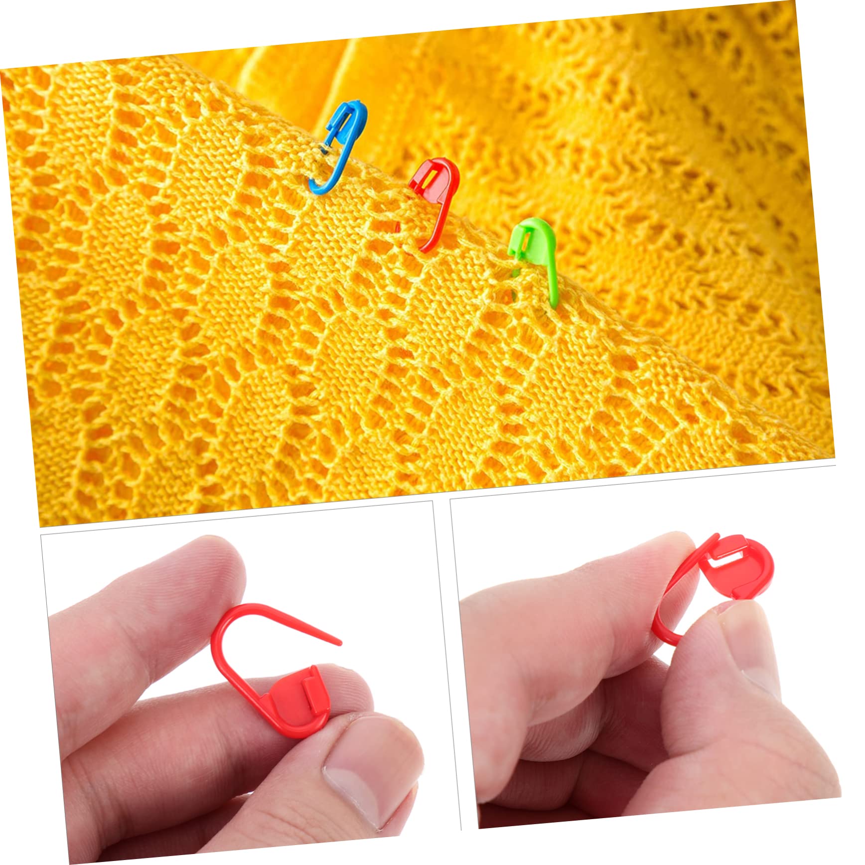 Anneome Marcadores De Puntadas De Plástico Para Tejer y Ganchillo Clips De Seguridad Multifuncionales Caja De Almacenamiento Para Proyectos De Manualidades y