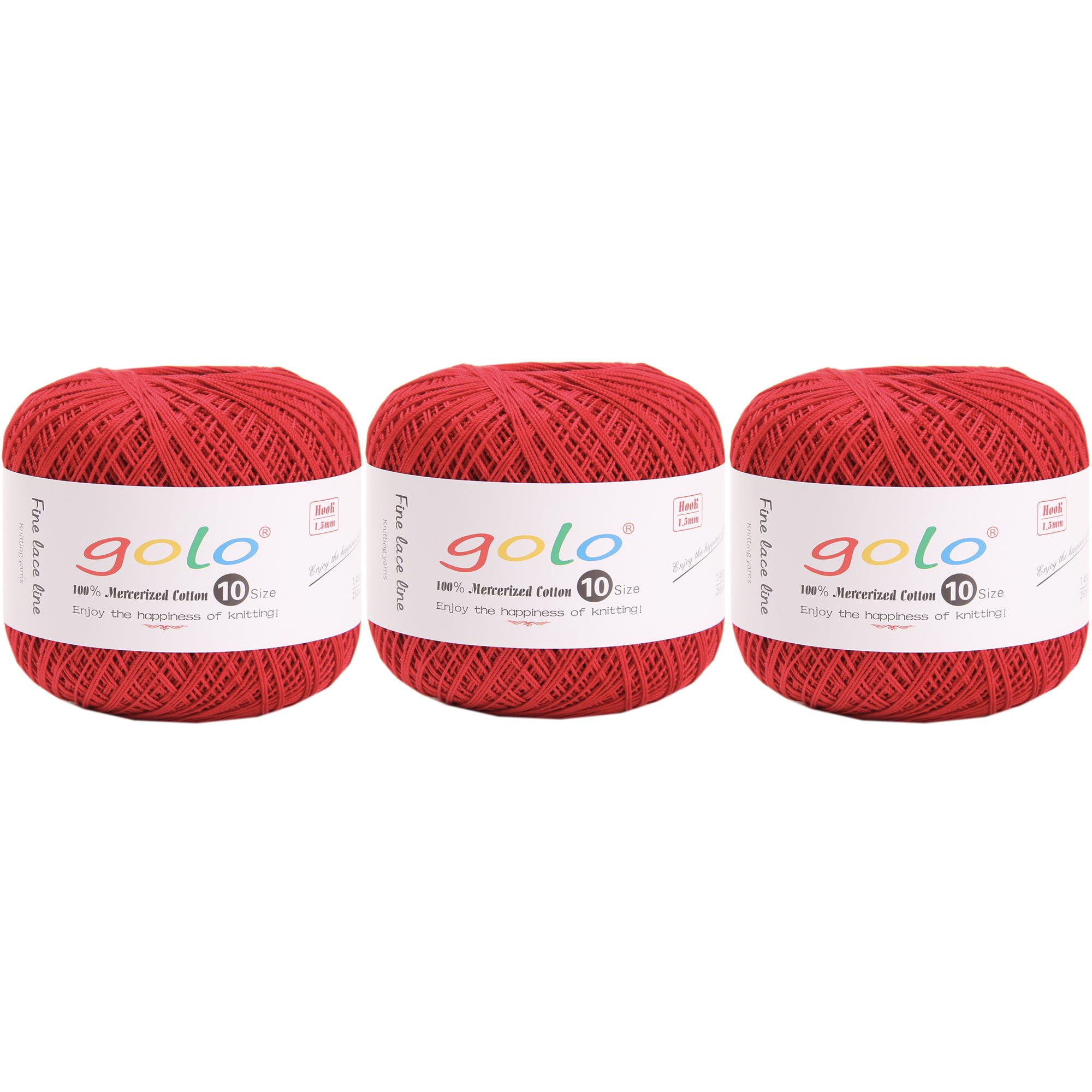 golo 3 Balls Crochet Thread Size 10 Crochet Yarn for Hand Knitting 136 โ image 1
