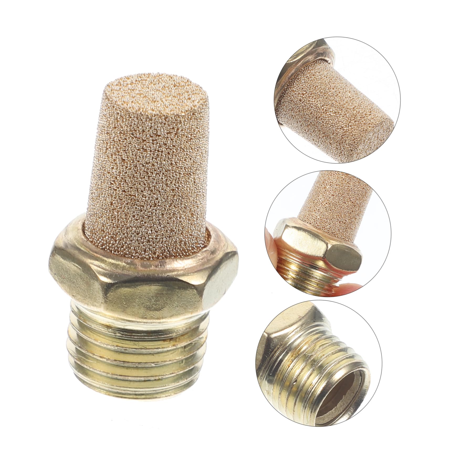 Yardenfun 8pièces Silencieux Pneumatique Pouce Cuivre Bruit Valve Électromagnétique Pour Raccord Air Comprimé