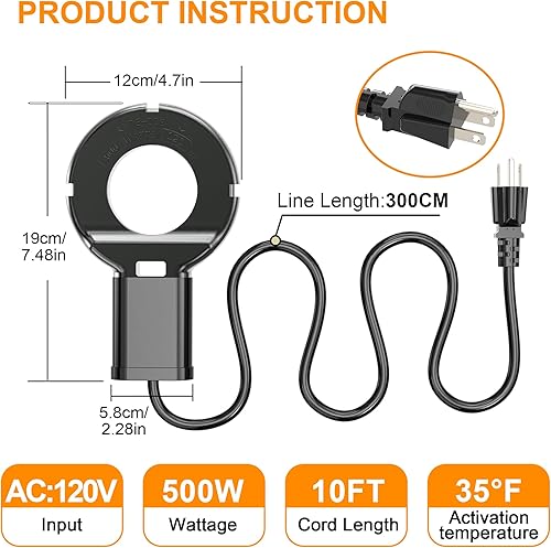 Miniatura 7 de JonterKing Descongelador utilitario de 500 vatios para granja