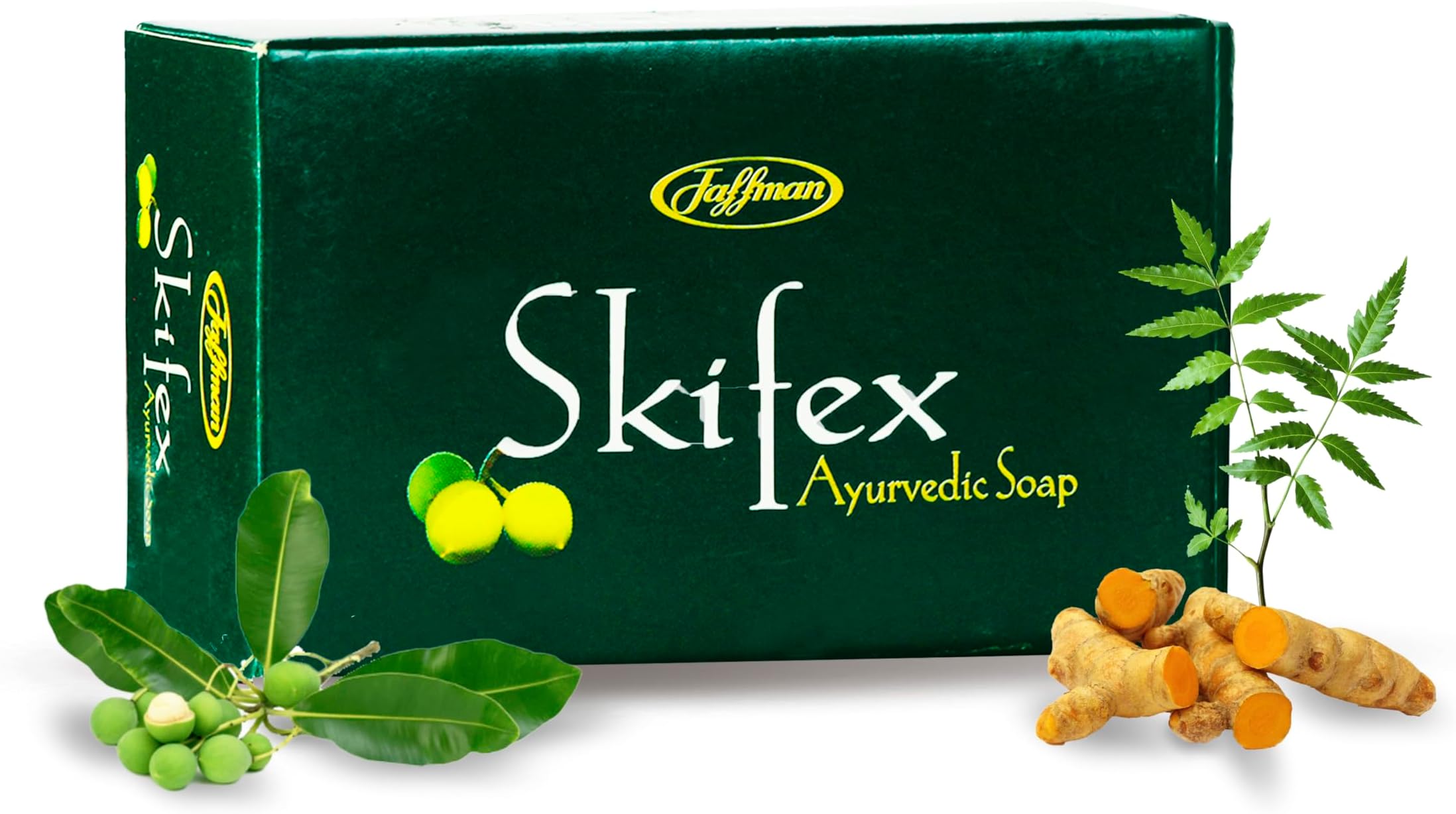 Skifex Ayurvedic Soap | With Turmeric, Tamanu Oil, & Neem Oil | Paraben & Sulphates free | Natural & Skin care soap| Pack Of 1