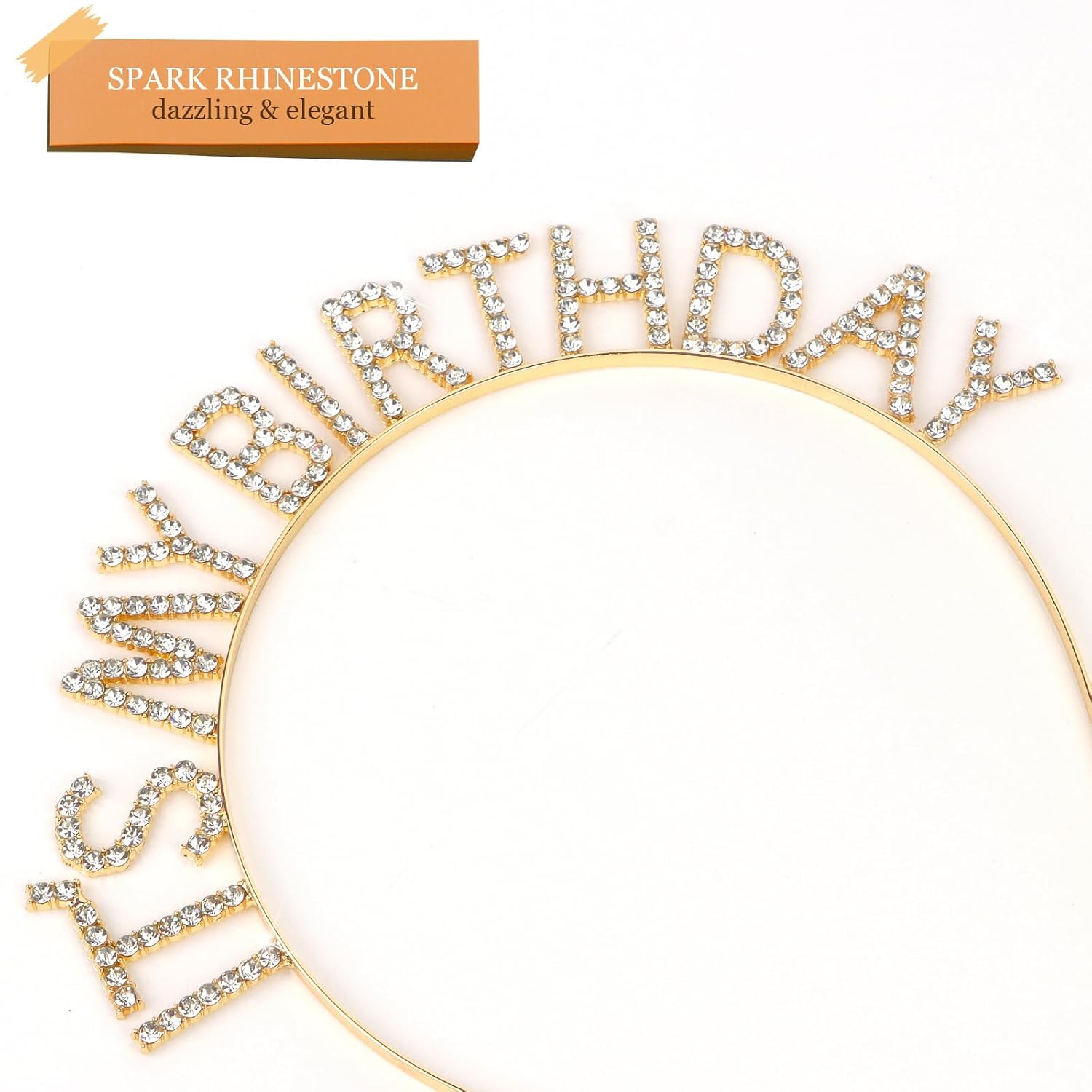 Gold Birthday Crown for Girls, Cute It's My Birthday Headband Tiara for Women, Happy Birth Day Headband Birth Day Decorations Gifts for Women