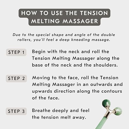 Miniatura 5 de Mount Lai Jade Tension Melting Masajeador para cara y cuello  Cuello y cara Jade Roller para aliviar tensiones