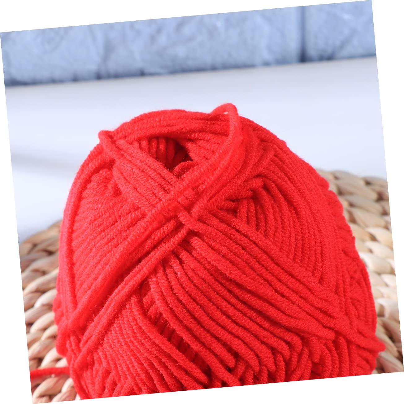 Lot De 10 Pelotes De Laine Acrylique Crea – Couleur Brique Rouge, 50grs (neuf)