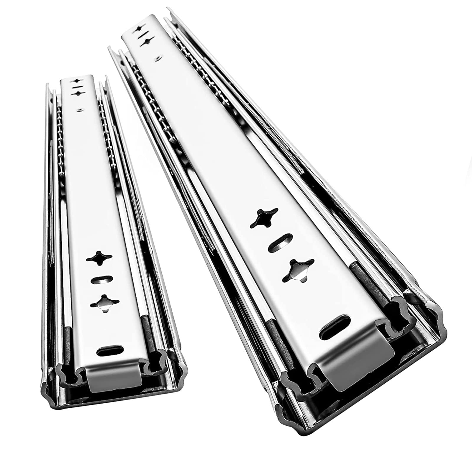 Prowadnice przemysłowe o dużej wytrzymałości 250 mm 1400 mm Prowadnice szuflad z łożyskami kulkowymi Pełny wysuw, 2-pak prowadnic teleskopowych, szerokość 53,0 mm, wytrzymały materiał metalowy, do