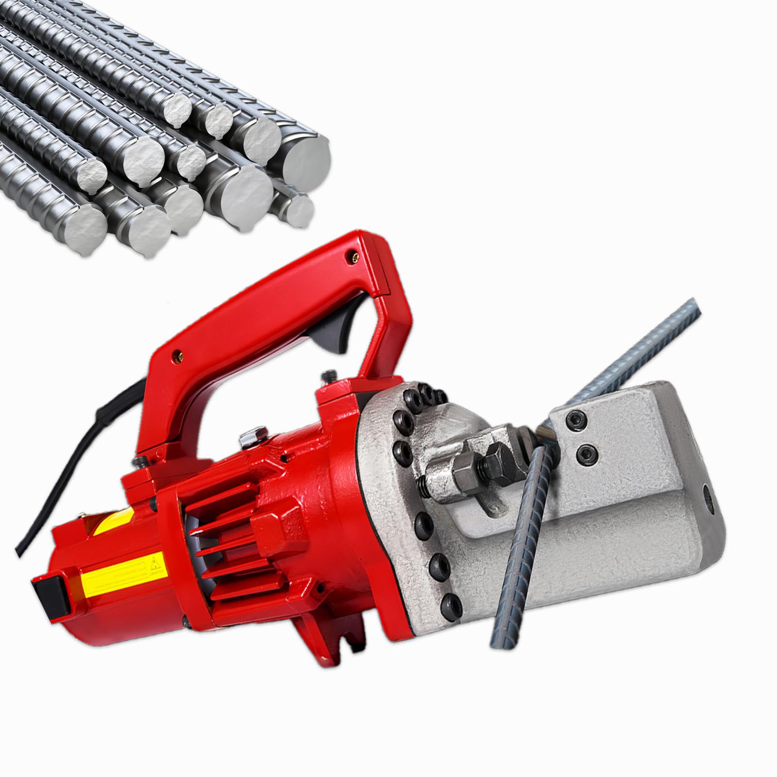 Cortadora De Varillas Corrugadas, Eléctrica, con Motor De Cobre De 1250 W, Corta Varillas De 4 A 20 Mm En 3-3,5 S. Incluye Estuche, para Construcción De Ferrocarriles Y Viviendas.