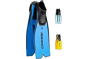 Cressi Adult Snorkeling Full Foot Pocket Fins for Enhanced Underwater Exploration