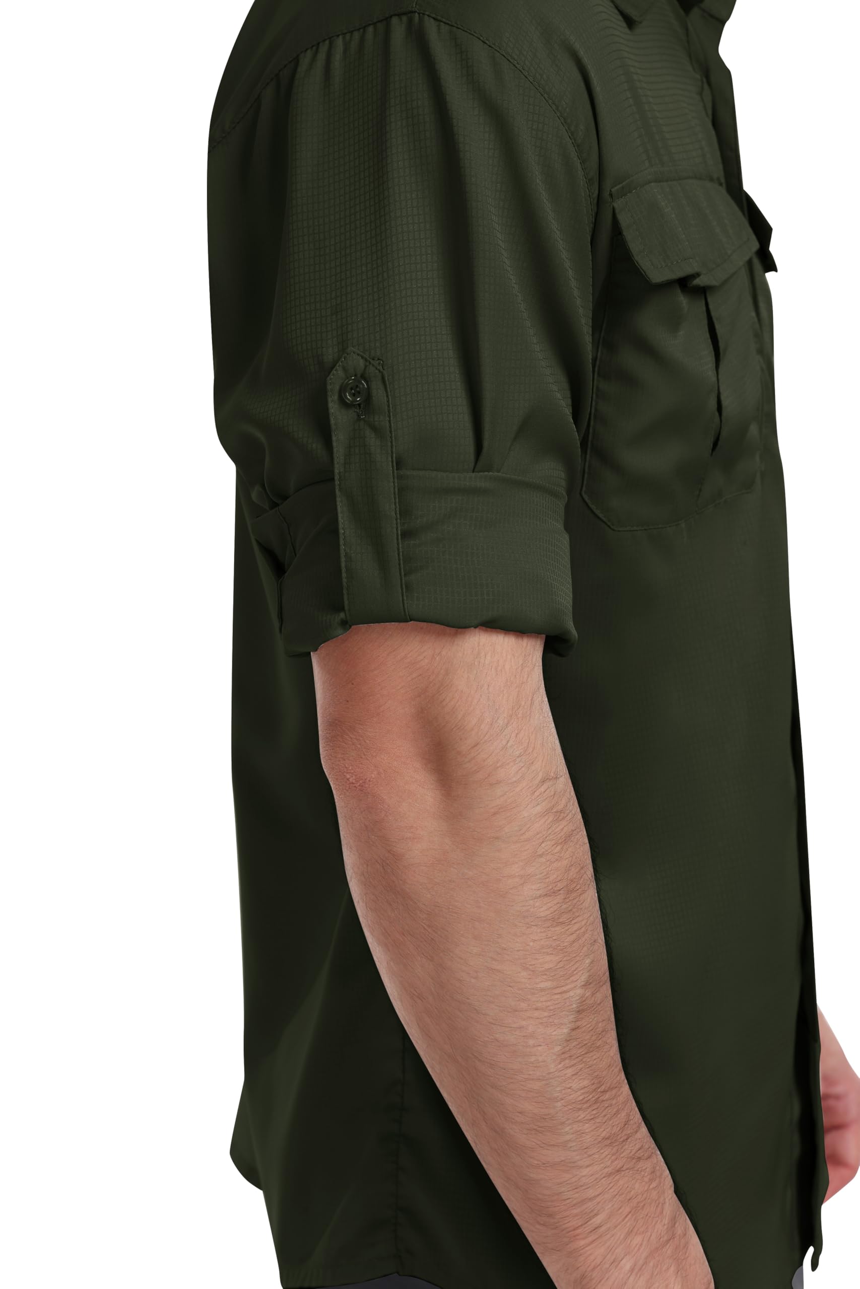 MoFiz Camisa Deportiva de Manga Larga para Hombre Camisa Ligera de Pesca Senderismo Protección UV para Exteriores Funcional Camisa Transpirable de Secado Rápido