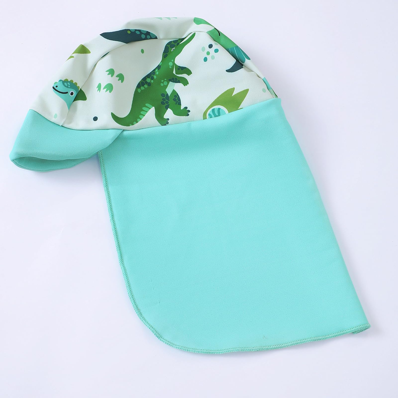 Baby N -Set für Jungen mit Dinosaurier-Print, langärmeliges Rashguard-Schwimmshirt mit Badehose Mütze für Babys Kleinkinder von 0 bis 3 Jahren, Sommer-Strand-Pool-Outfit (Mint Green2, 3-6 Months)