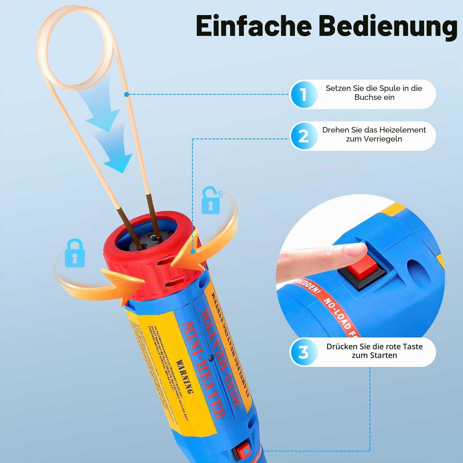 Magnetisches Induktionsheizgerät-Set 1100W, Induktion Schraubenlöser Mit 8 Induktionsspulen, Induktionsheizer Induktionsheizung Kfz Zum Entfernen Von Bolzen Und Muttern