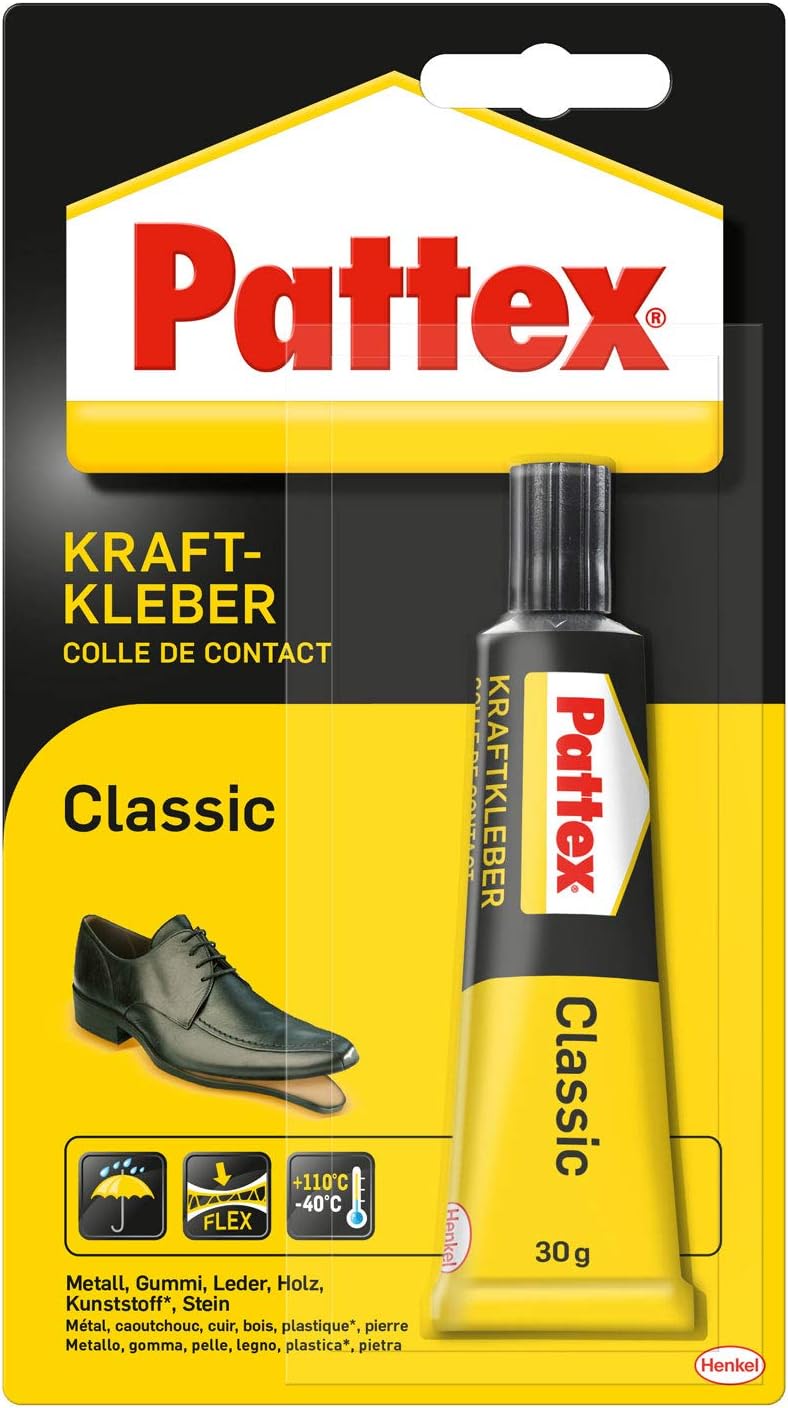 Pattex Kraftkleber Classic, extrem starker Kleber für höchste Festigkeit, Alleskleber für den