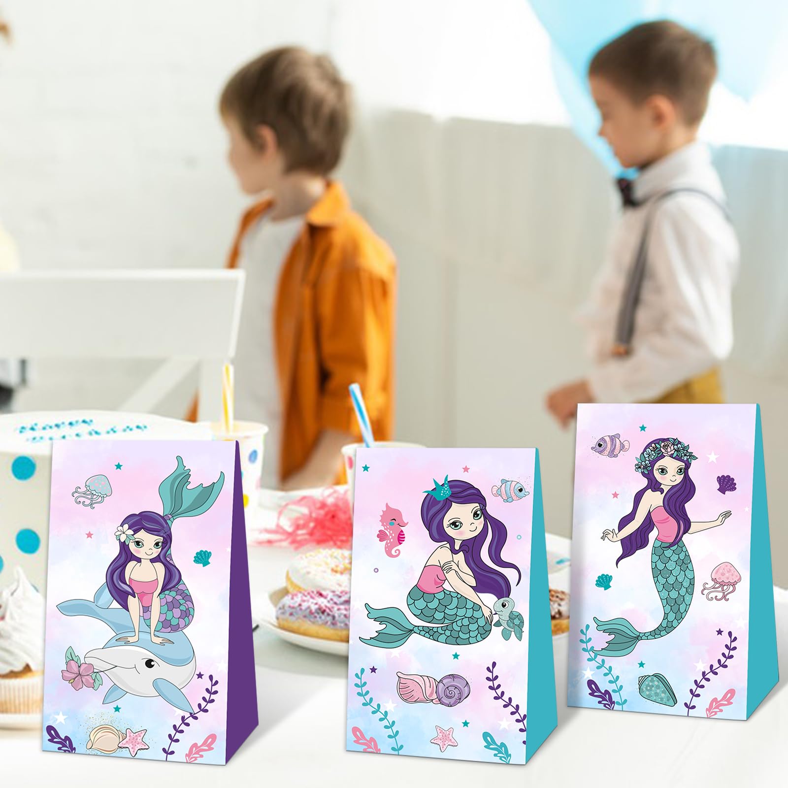 Sacs Faveurs Enfant Sacs Cadeau Anniversaire Annhao - Lot De 30 Sachets Bonbons Enfants - Motifs Colorés Pour Fêtes Noël Pochettes Cadeaux Multicolores