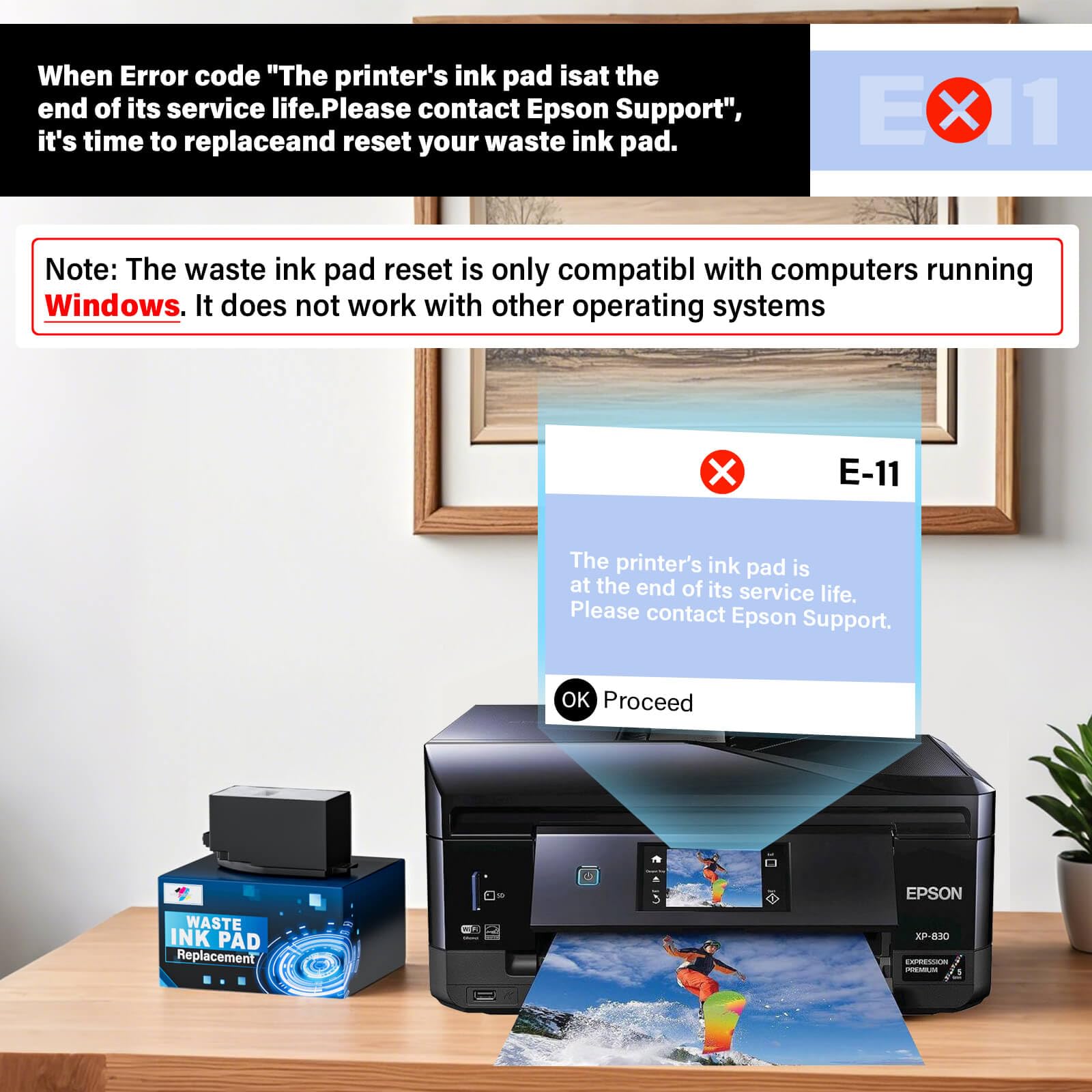 Amazon.com: SUBLIMAKER Waste Ink Pad Replacement with Reset