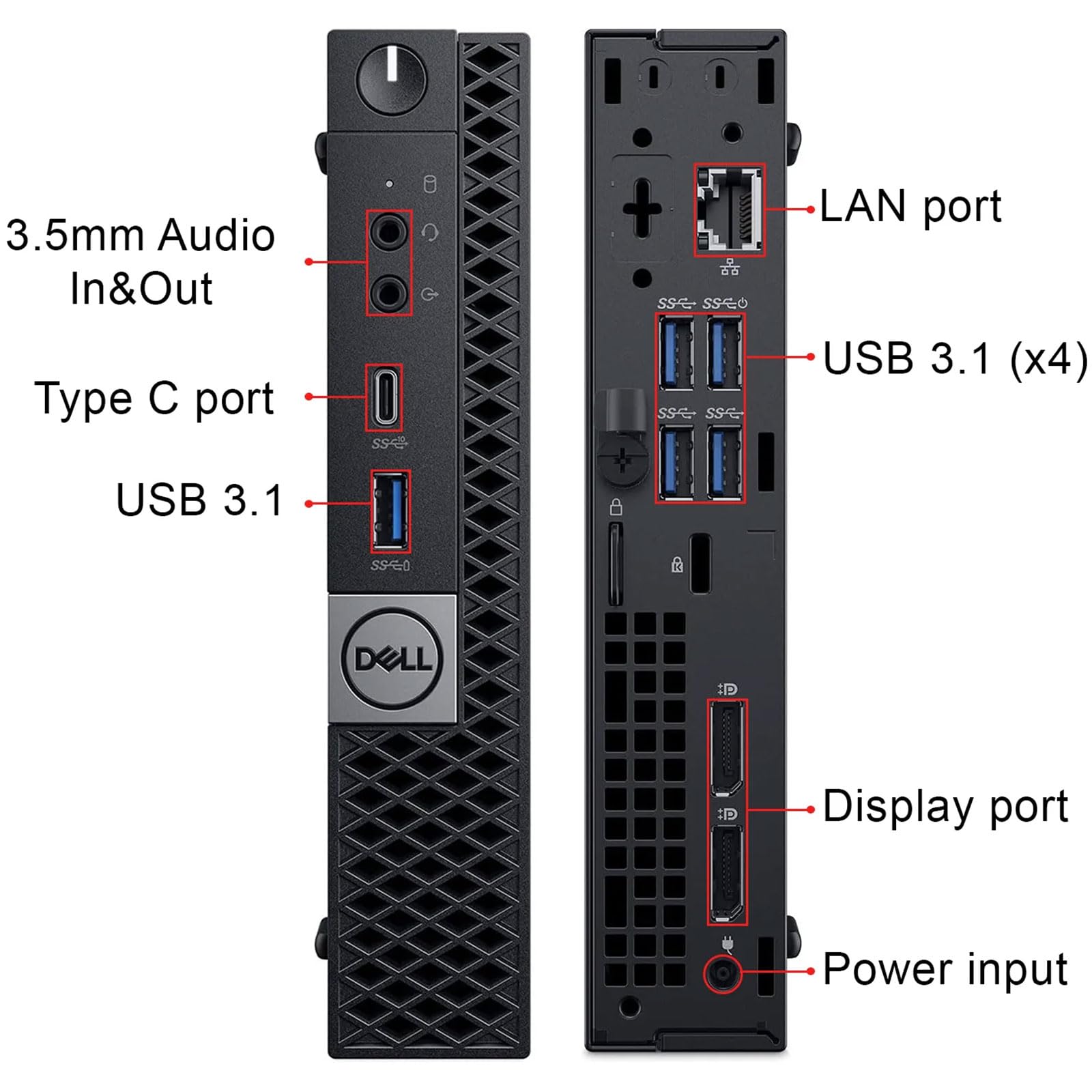 Mini PC Computer Desktop Dell OptiPlex 5070, Processore Core i7