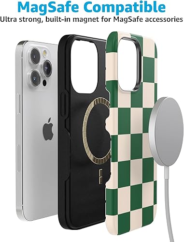 Vista 46 de Casely Funda para iPhone 15 Pro Jardín Secreto Flores mixtas Funda atrevida Compatible con MagSafe y botón de acción Jardín Secreto Floral