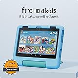 Amazon Fire HD 8 Kids tablet (newest model), ages 3-7. With bright 8' HD screen. Includes ad-free and exclusive content, parental controls and 13-hr battery, 32GB, Blue Fire HD 8 Kids 32 GB 1-year Amazon Kids+ Blue