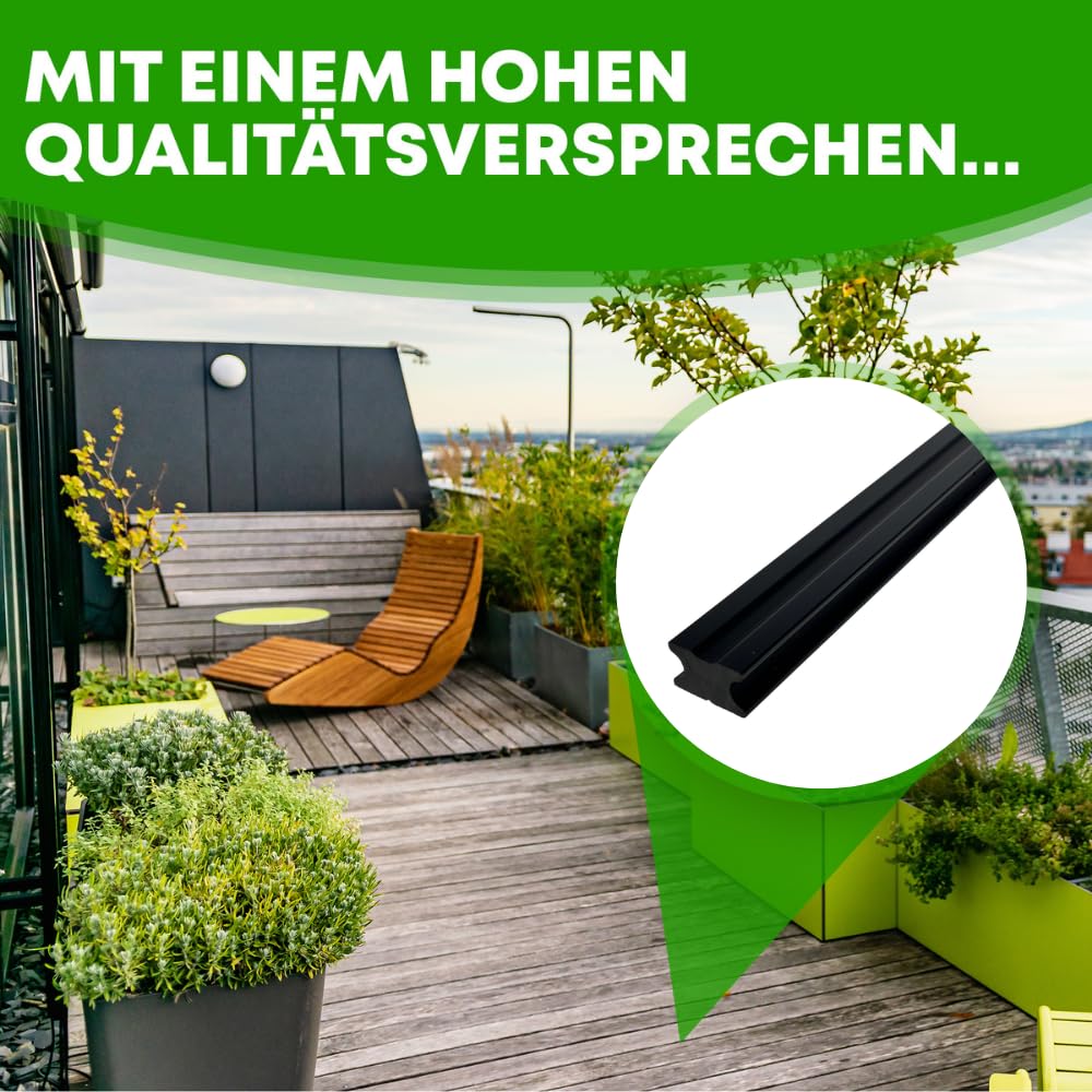 WPC Unterkonstruktion Vollmaterial 198×40×25 mm Schwarz – Terrassen Unterbau für WPC & Holz Dielen – witterungsbeständig, wasserfest, verrottungsfrei – für Terrasse, Balkon, Garten & Pool (20Stück)