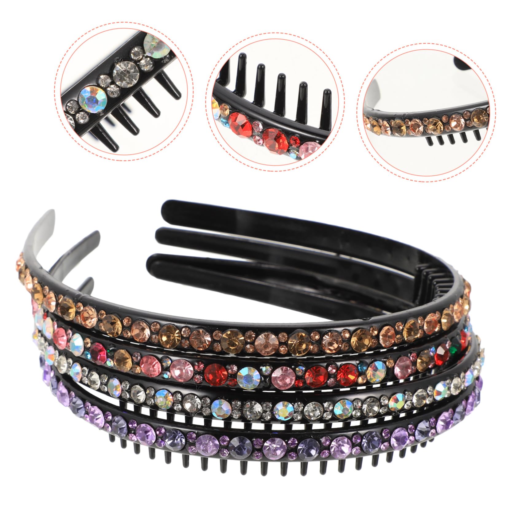 POPETPOP Conveniente 16 Piezas diadema con de pedrería tapa de repuesto superior de perfume diademas cintas pelo tiara diadema banda para el cabello delicada portátil