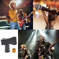 Vista 6 de 4 clips de micrófono con adaptador de clip de micrófono de 5/8 pulgadas macho a 3/8 pulgadas, clip de micrófono universal para montaje de micrófono