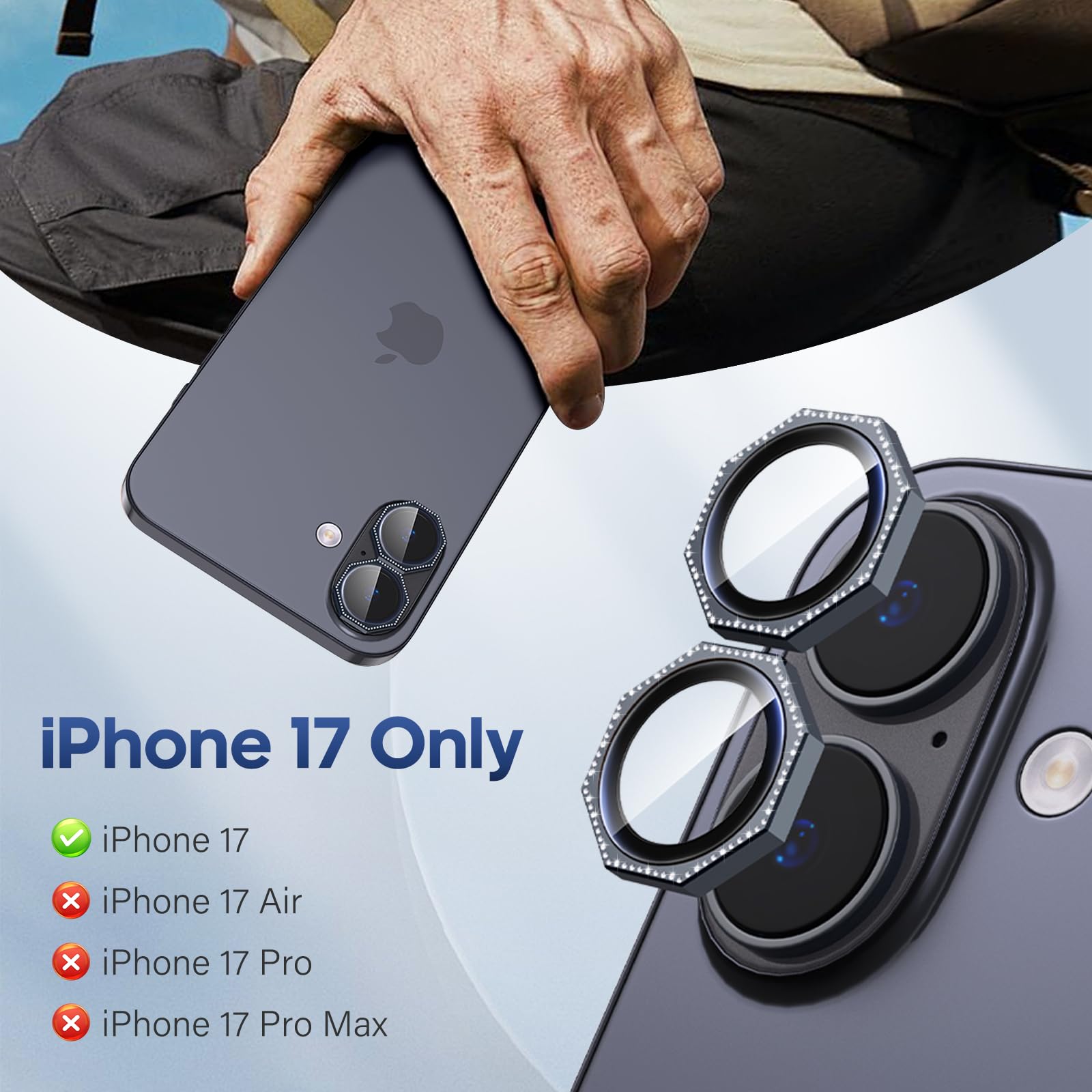 Amazon.com: Xfilm for iPhone 17 Camera Lens Protector Nut Bling