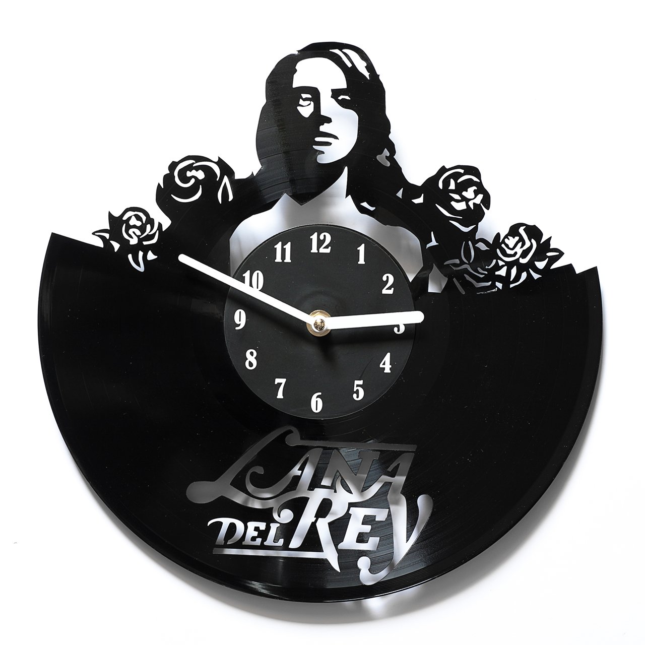 Lana Del Rey Vinyl Wall Clock Cutout - Great Room Decor - Eco-Friendly - Unique Present for Friends and Family