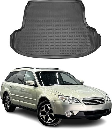 OMAC Alfombrillas de maletero para Subaru Legacy 2006 2007 2008 2009, para todo tipo de clima, duraderas, color negro