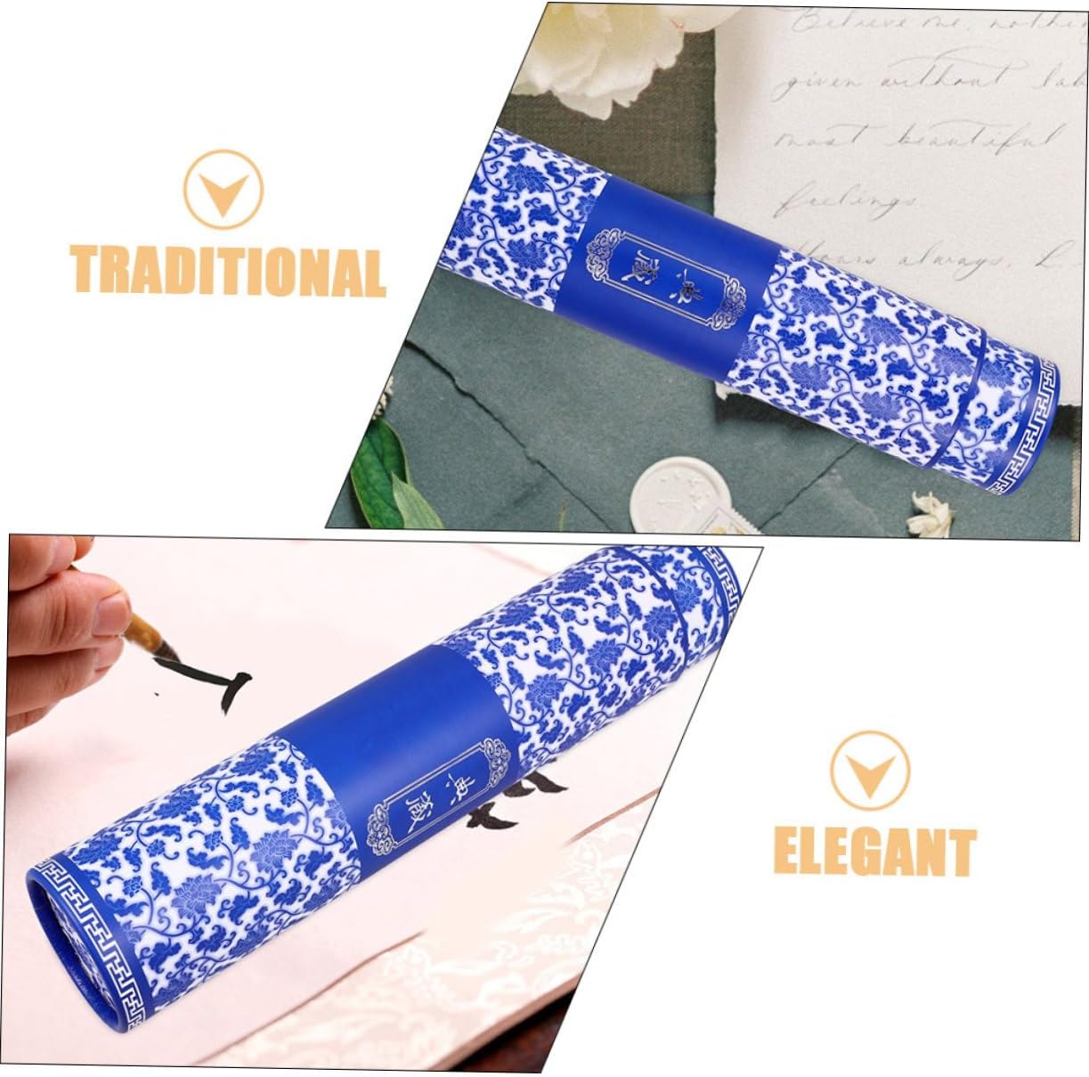 jojofuny 2pcs Expandable Poster Tube for Prints and Drawings Storage Telescoping for Organized Document for Artworks and Calligraphy Storage